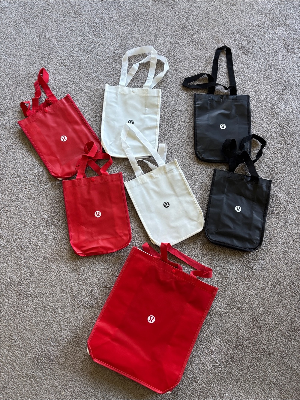 NWT!lululemon athletica Tote Set — Red, White, Black